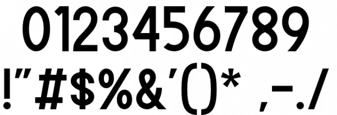 Todays Font OTHER CHARS