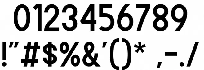 Todays Font OTHER CHARS