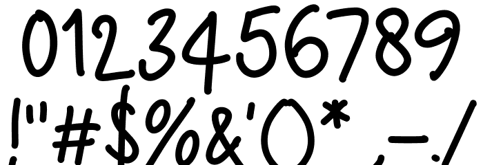 Toddler Writing Font OTHER CHARS