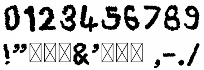 ToddyPaintBrushRegular フォント その他の文字