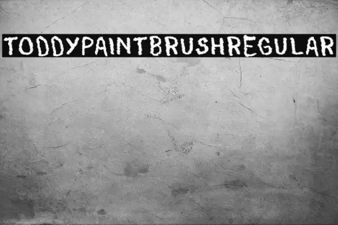 ToddyPaintBrushRegular フォント examples