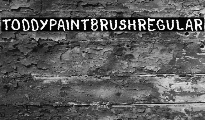 ToddyPaintBrushRegular フォント examples