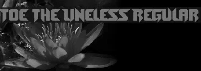Toe the Lineless Regular Font examples