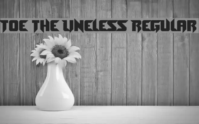 Toe the Lineless Regular Font examples