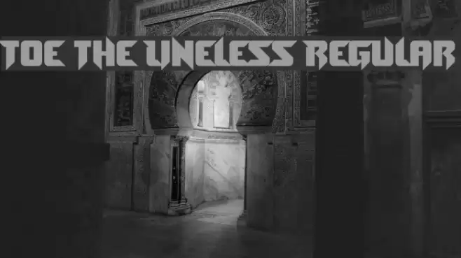 Toe the Lineless Regular Font examples