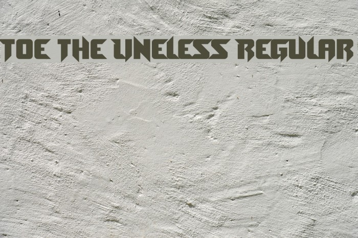 Toe the Lineless Regular फ़ॉन्ट examples