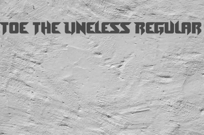 Toe the Lineless Regular Font examples