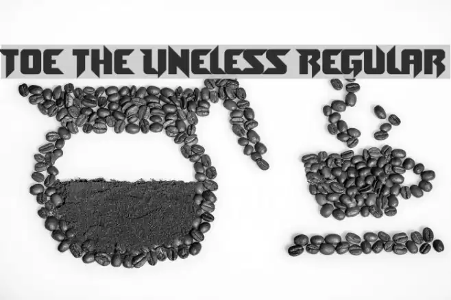 Toe the Lineless Regular Font examples