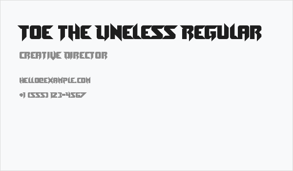 Toe the Lineless Regular Business Card