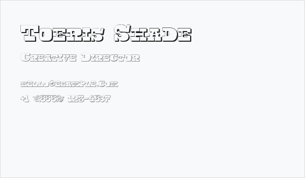 Toeris Shade Business Card