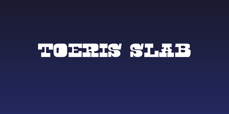 Toeris Slab Social Header