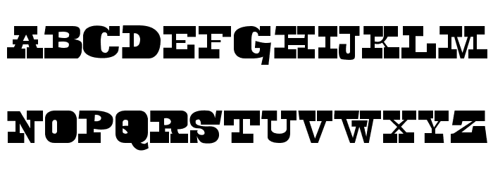 Toeris Slab Font LOWERCASE