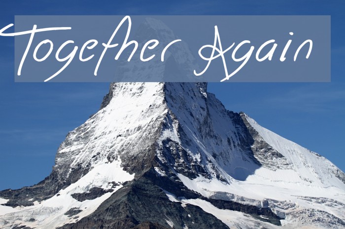 Together Again フォント examples