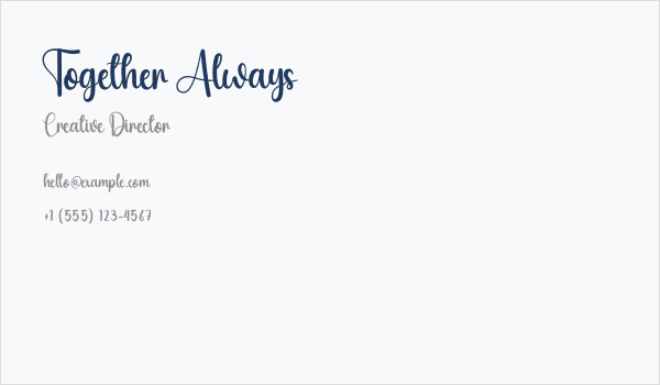 Together Always Business Card