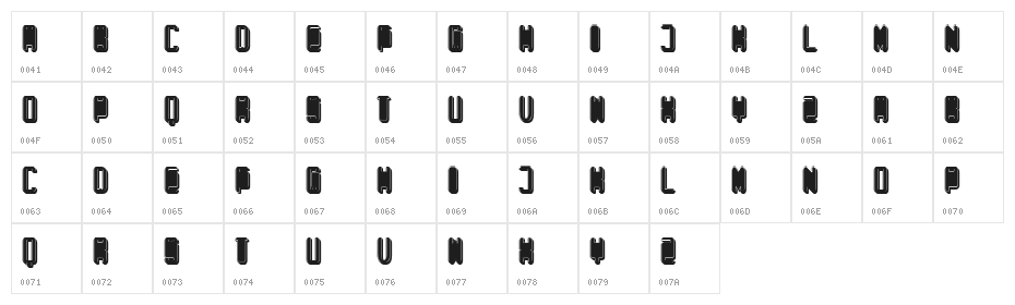 Together Flat Regular Character Map