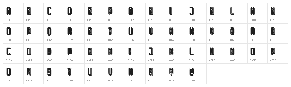 Together Regular Character Map