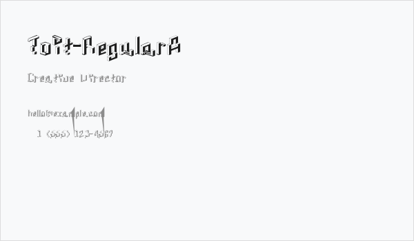 Toit-RegularA Business Card