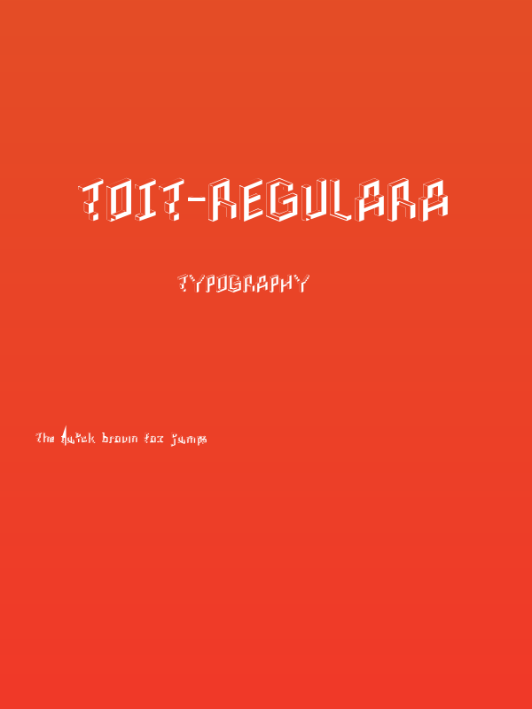 Toit-RegularA Poster