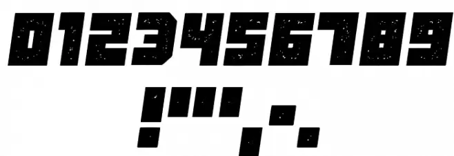 Tokarev Grunged Italic Font OTHER CHARS