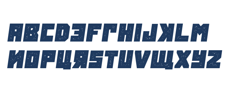 Tokarev Grunged Italic Lowercase