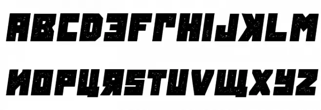 Tokarev Grunged Italic Schriftart Kleinbuchstaben