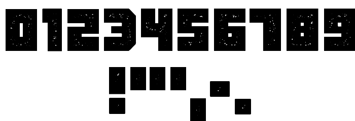 Tokarev Grunged Regular Font OTHER CHARS
