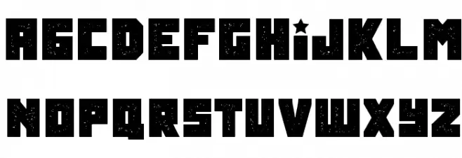Tokarev Grunged Regular Font Litere mari
