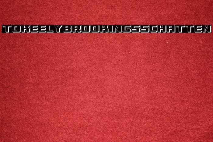 TokeelyBrookingsSchatten Font examples