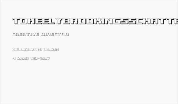 TokeelyBrookingsSchatten Business Card