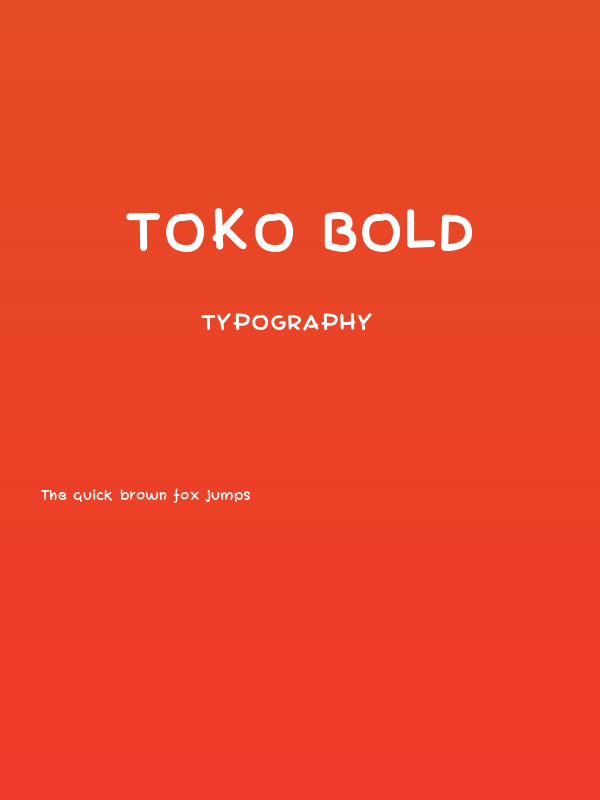 Toko Bold Poster