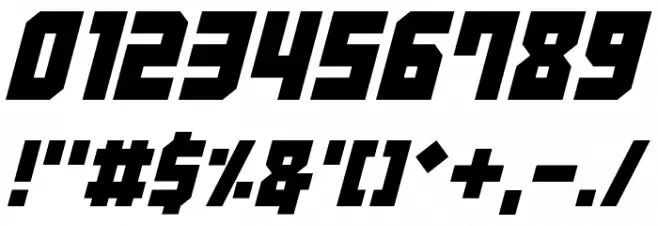 Tokyo 2097 Font OTHER CHARS