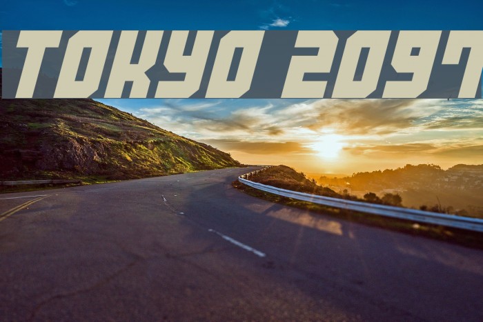 Tokyo 2097 Font examples