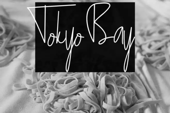 Tokyo Bay Font examples