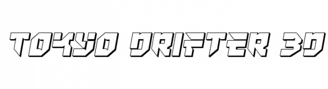 Tokyo Drifter 3D  免费字体下载