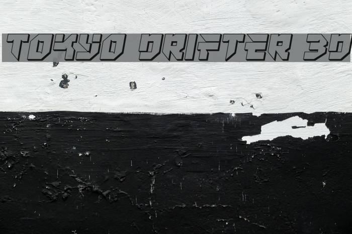 Tokyo Drifter 3D Font examples
