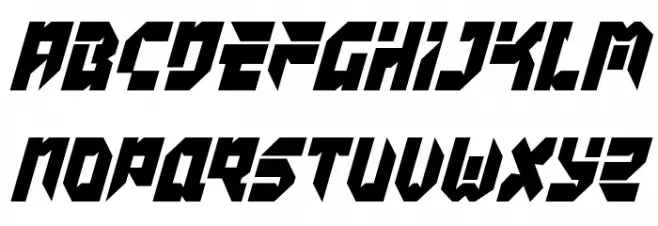 Tokyo Drifter Condensed Italic Schriftart Groß