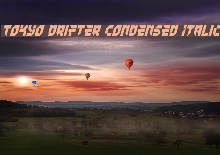Tokyo Drifter Condensed Italic Font examples