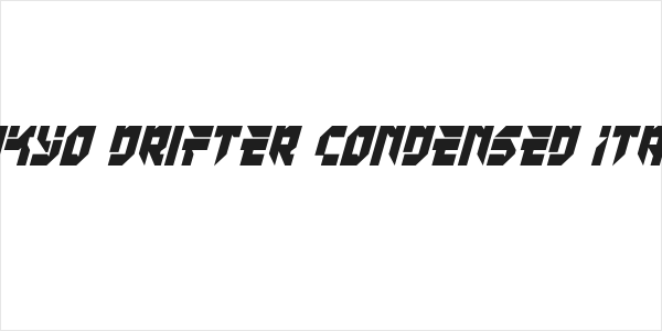 Tokyo Drifter Condensed Italic Logo