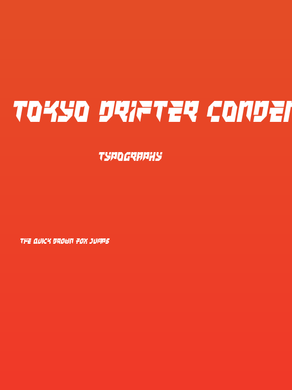 Tokyo Drifter Condensed Poster