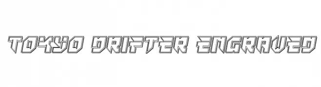 Tokyo Drifter Engraved  Frei Schriftart Herunterladen