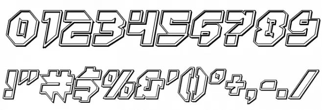 Tokyo Drifter Engraved Font OTHER CHARS