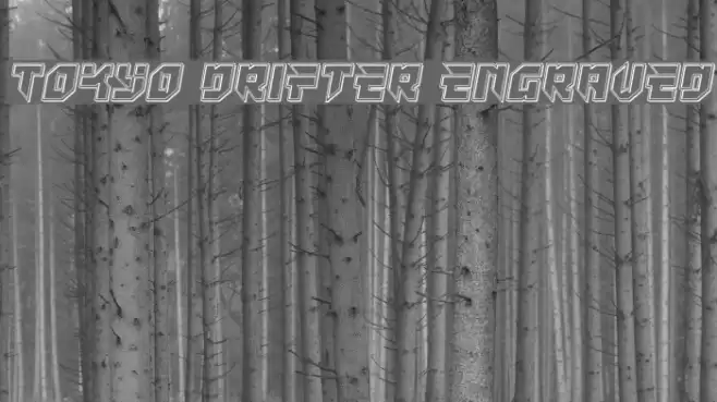 Tokyo Drifter Engraved Font examples