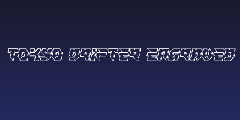 Tokyo Drifter Engraved Social Header