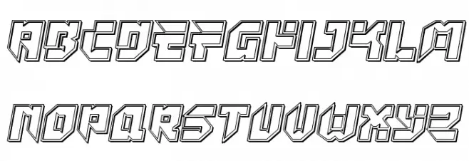 Tokyo Drifter Engraved Schriftart Kleinbuchstaben