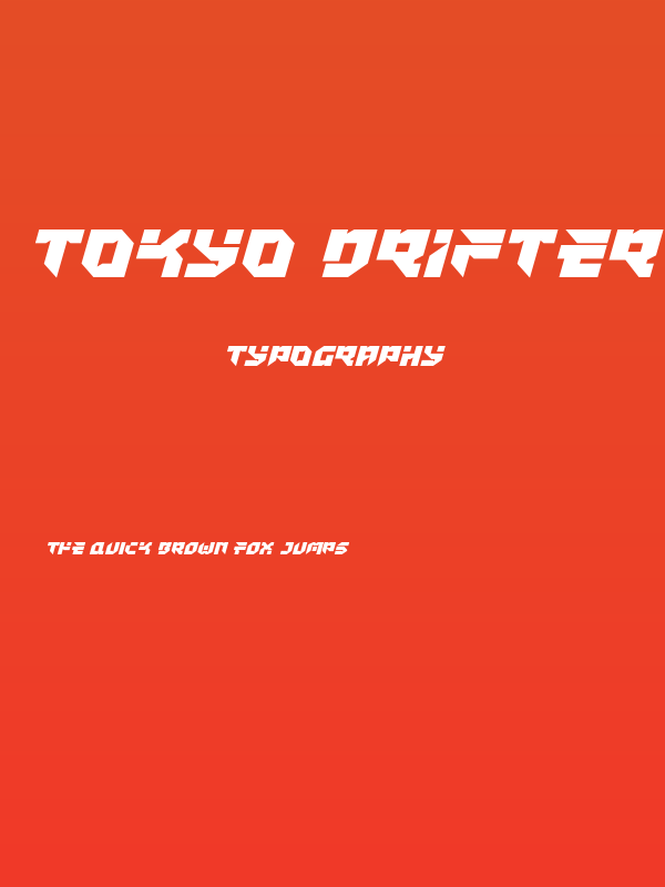 Tokyo Drifter Expanded Italic Poster