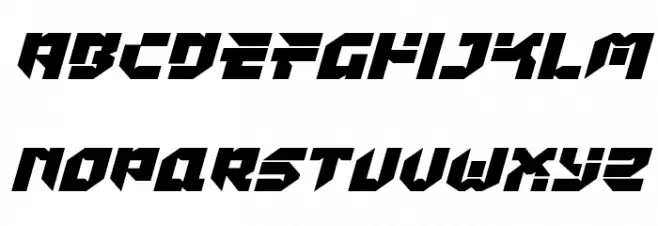 Tokyo Drifter Expanded Italic Caratteri MINUSCOLO