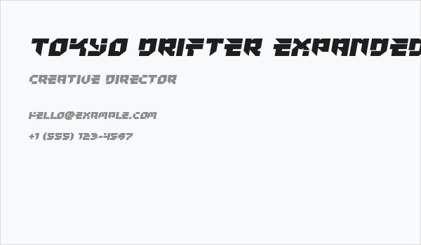 Tokyo Drifter Expanded Business Card