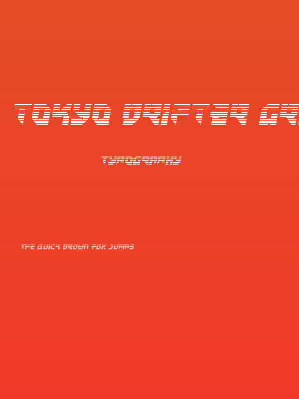 Tokyo Drifter Gradient Poster