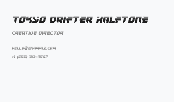 Tokyo Drifter Halftone Business Card