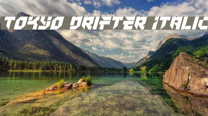 Tokyo Drifter Italic Font examples